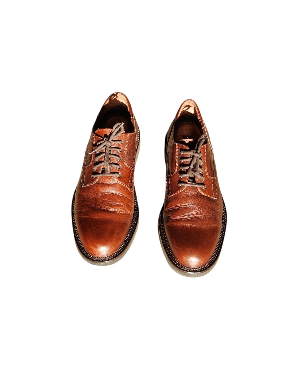 Vintage H.S. Trask Men's Dark Brown Leather Derby Shoes - Lace-Up Oxford Office